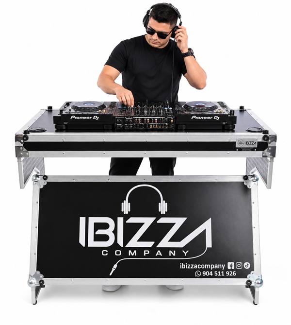 Cabina DJ Z-Pro 120cm color negro, fabricada por Ibizza Company